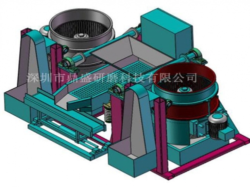 欧博游戏研生产研发的全自动双联涡流式研磨抛光机设备说明